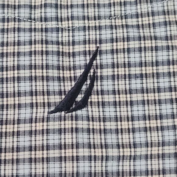 Nautica Mens Button Up Shirt Multicolor Size Small Cotton Short Sleeve Collar - Picture 9 of 12